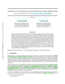 A Survey on Contextualised Semantic Shift Detection