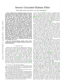 Inverse Unscented Kalman Filter