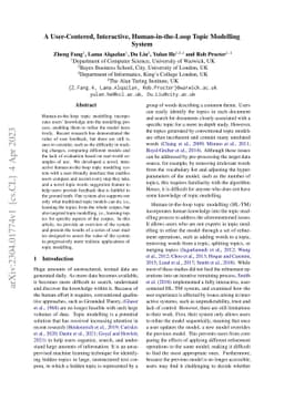 A User-Centered, Interactive, Human-in-the-Loop Topic Modelling System