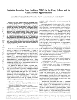 Imitation Learning from Nonlinear MPC via the Exact Q-Loss and its
  Gauss-Newton Approximation