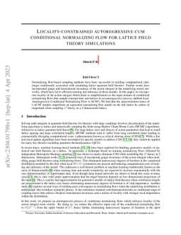 Locality-constrained autoregressive cum conditional normalizing flow for
  lattice field theory simulations