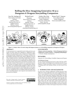 Rolling the Dice: Imagining Generative AI as a Dungeons & Dragons
  Storytelling Companion