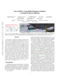 Trace and Pace: Controllable Pedestrian Animation via Guided Trajectory
  Diffusion
