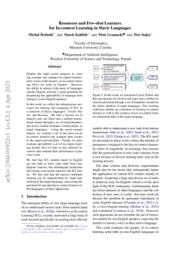 Resources and Few-shot Learners for In-context Learning in Slavic
  Languages