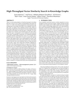 High-Throughput Vector Similarity Search in Knowledge Graphs