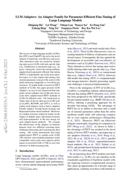 LLM-Adapters: An Adapter Family for Parameter-Efficient Fine-Tuning of
  Large Language Models