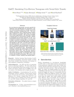 FakET: Simulating Cryo-Electron Tomograms with Neural Style Transfer