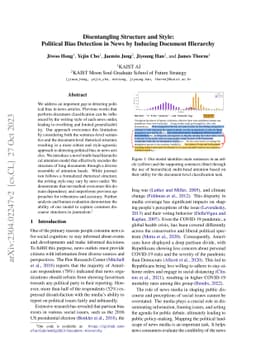 Disentangling Structure and Style: Political Bias Detection in News by
  Inducing Document Hierarchy