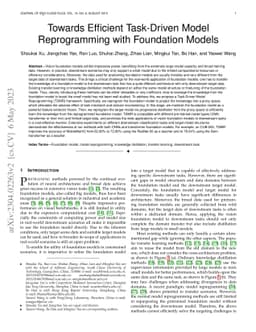 Towards Efficient Task-Driven Model Reprogramming with Foundation Models
