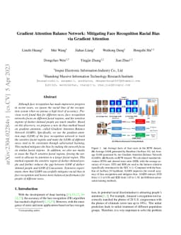 Gradient Attention Balance Network: Mitigating Face Recognition Racial
  Bias via Gradient Attention