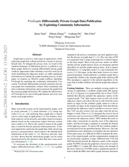 PrivGraph: Differentially Private Graph Data Publication by Exploiting
  Community Information