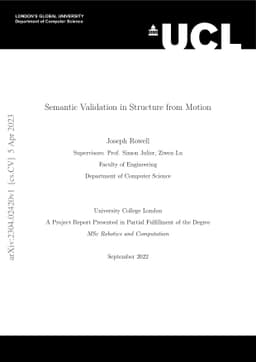 Semantic Validation in Structure from Motion