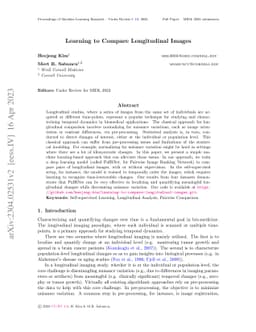 Learning to Compare Longitudinal Images