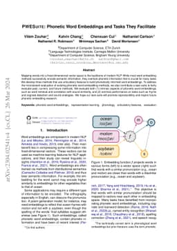 PWESuite: Phonetic Word Embeddings and Tasks They Facilitate