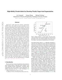High-fidelity Pseudo-labels for Boosting Weakly-Supervised Segmentation