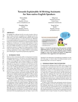 Towards Explainable AI Writing Assistants for Non-native English
  Speakers