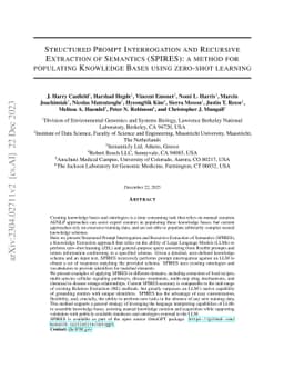 Structured prompt interrogation and recursive extraction of semantics
  (SPIRES): A method for populating knowledge bases using zero-shot learning