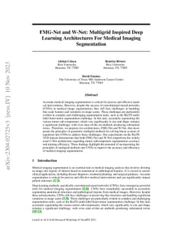 FMG-Net and W-Net: Multigrid Inspired Deep Learning Architectures For
  Medical Imaging Segmentation