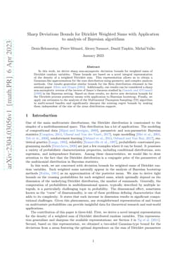 Sharp Deviations Bounds for Dirichlet Weighted Sums with Application to
  analysis of Bayesian algorithms