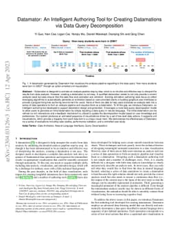 Datamator: An Intelligent Authoring Tool for Creating Datamations via
  Data Query Decomposition
