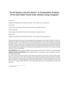 Do All Asians Look the Same?: A Comparative Analysis of the East Asian
  Facial Color Desires using Instagram