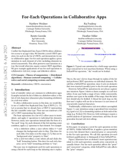 For-Each Operations in Collaborative Apps