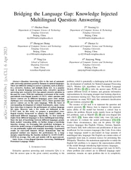 Bridging the Language Gap: Knowledge Injected Multilingual Question
  Answering