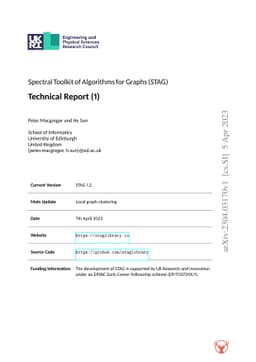 Spectral Toolkit of Algorithms for Graphs: Technical Report (1)