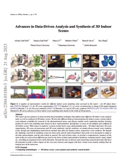 Advances in Data-Driven Analysis and Synthesis of 3D Indoor Scenes