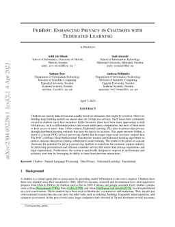 FedBot: Enhancing Privacy in Chatbots with Federated Learning