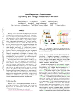 Visual Dependency Transformers: Dependency Tree Emerges from Reversed
  Attention