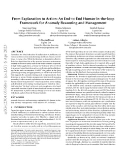 From Explanation to Action: An End-to-End Human-in-the-loop Framework
  for Anomaly Reasoning and Management