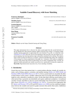 Scalable Causal Discovery with Score Matching