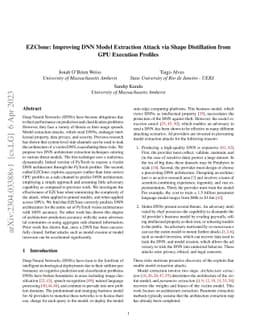 EZClone: Improving DNN Model Extraction Attack via Shape Distillation
  from GPU Execution Profiles