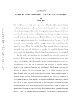 Graph Enabled Cross-Domain Knowledge Transfer