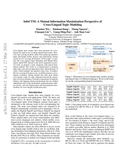 InfoCTM: A Mutual Information Maximization Perspective of Cross-Lingual
  Topic Modeling