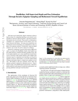 DualRefine: Self-Supervised Depth and Pose Estimation Through Iterative
  Epipolar Sampling and Refinement Toward Equilibrium