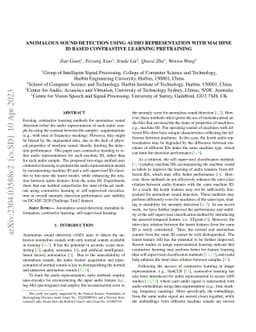 Anomalous Sound Detection using Audio Representation with Machine ID
  based Contrastive Learning Pretraining
