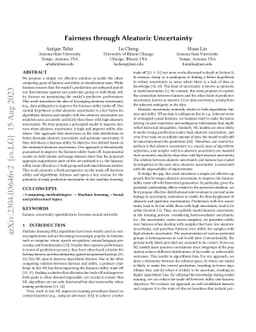 Fairness through Aleatoric Uncertainty
