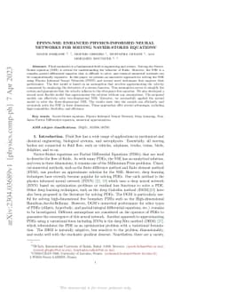 EPINN-NSE: Enhanced Physics-Informed Neural Networks for Solving
  Navier-Stokes Equations