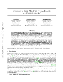 Integrating Edge-AI in Structural Health Monitoring domain