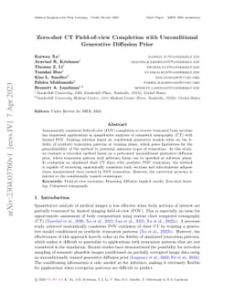 Zero-shot CT Field-of-view Completion with Unconditional Generative
  Diffusion Prior