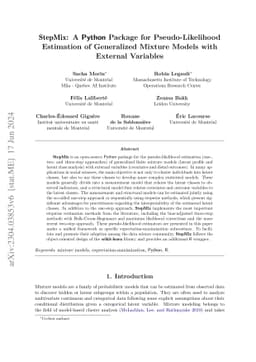 StepMix: A Python Package for Pseudo-Likelihood Estimation of
  Generalized Mixture Models with External Variables