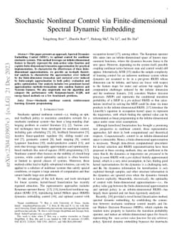 Stochastic Nonlinear Control via Finite-dimensional Spectral Dynamic
  Embedding
