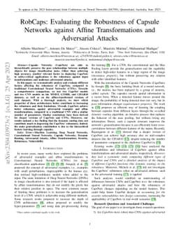 RobCaps: Evaluating the Robustness of Capsule Networks against Affine
  Transformations and Adversarial Attacks