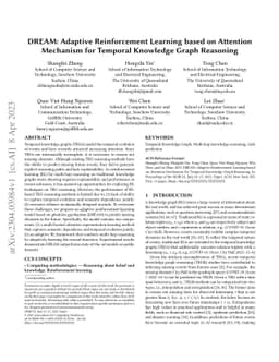 DREAM: Adaptive Reinforcement Learning based on Attention Mechanism for
  Temporal Knowledge Graph Reasoning