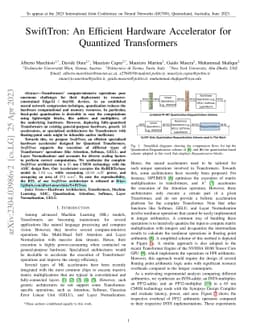 SwiftTron: An Efficient Hardware Accelerator for Quantized Transformers