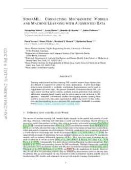 SimbaML: Connecting Mechanistic Models and Machine Learning with
  Augmented Data