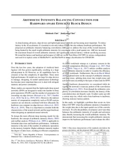 Arithmetic Intensity Balancing Convolution for Hardware-aware Efficient
  Block Design