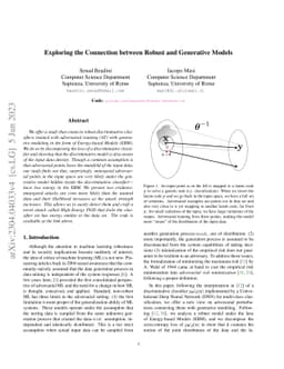 Exploring the Connection between Robust and Generative Models